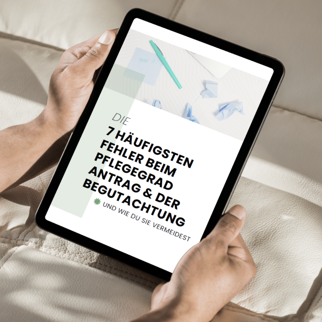 Mockup 7 Fehler Pflegegrad Antrag vermeiden